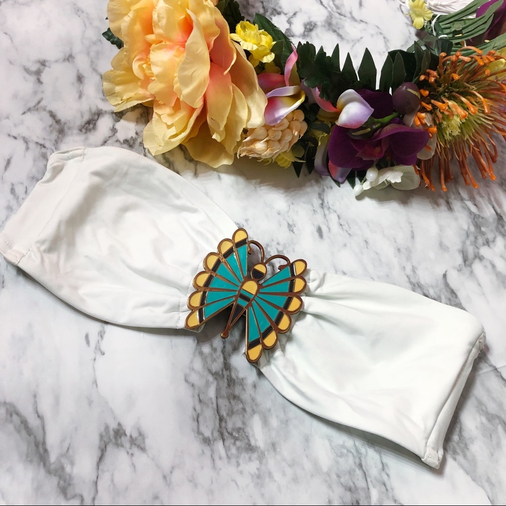 🦋 VS Bandeau Top with Butterfly Enamel Brooch 🦋